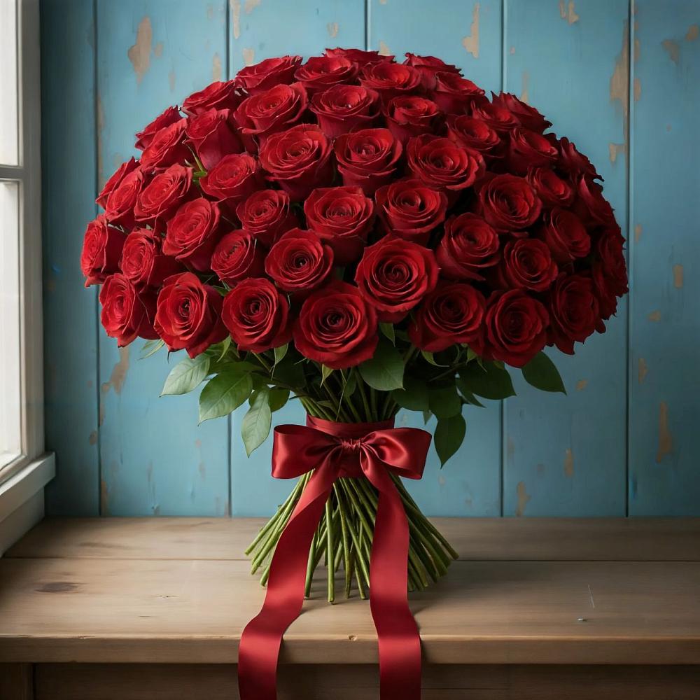 Букет Красные розы Блэк Меджик в Слободском