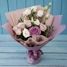 Букет цветов из:  Розы и Лизиантусы в Слободском