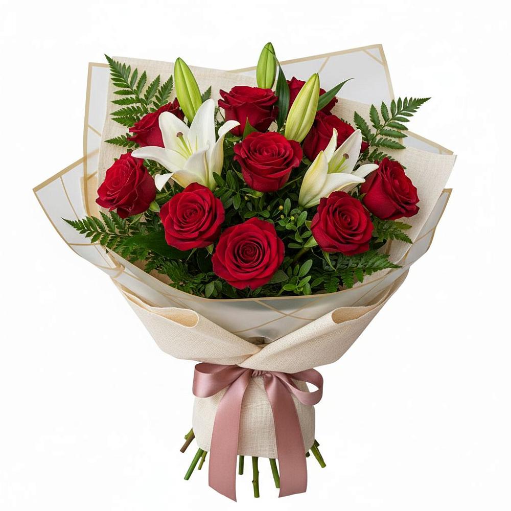 Букет цветов из: Лилии и Розы в Слободском