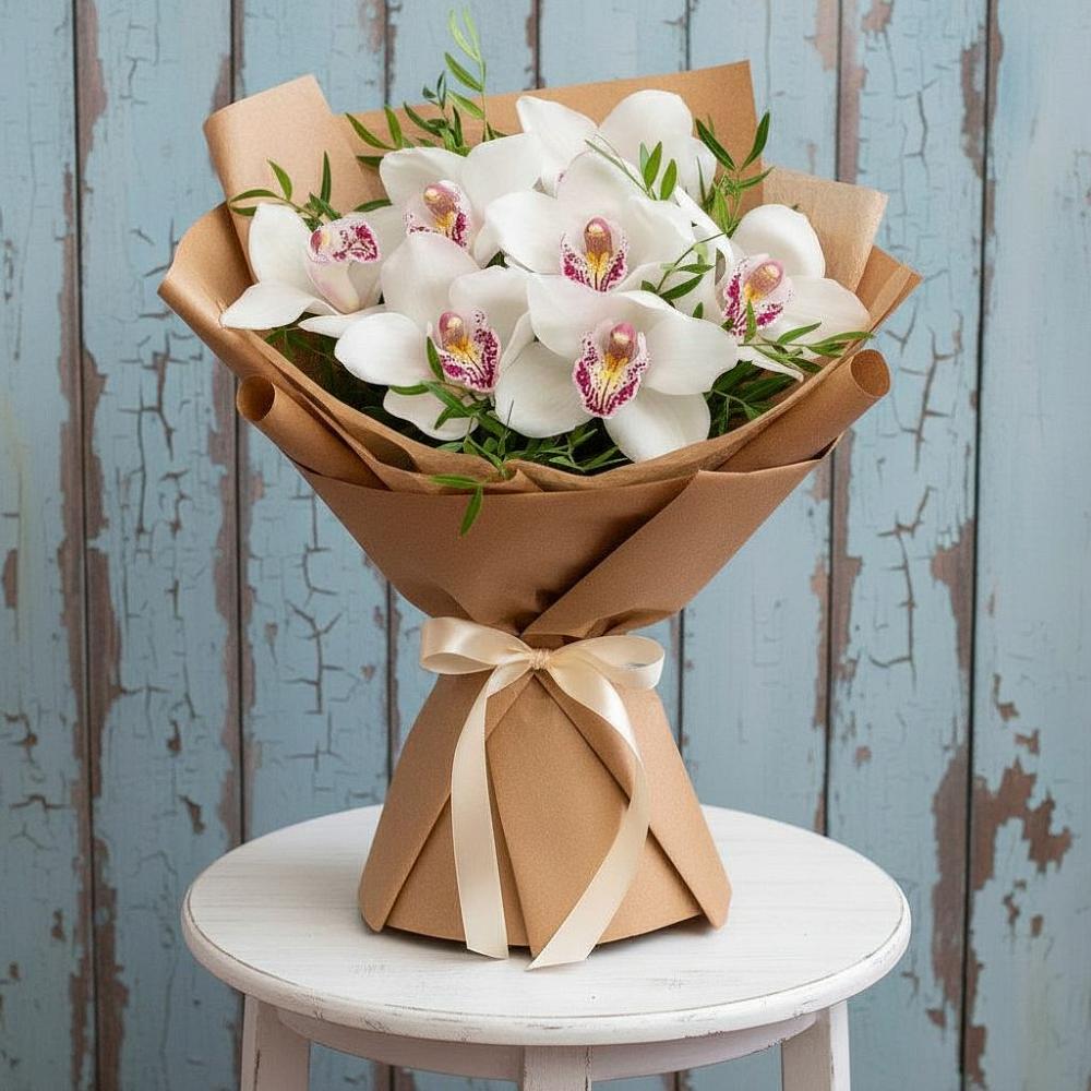 Букет цветов из: Орхидеи и Розы в Слободском