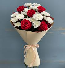 Букет цветов из:  Розы и Хризантемы в Слободском