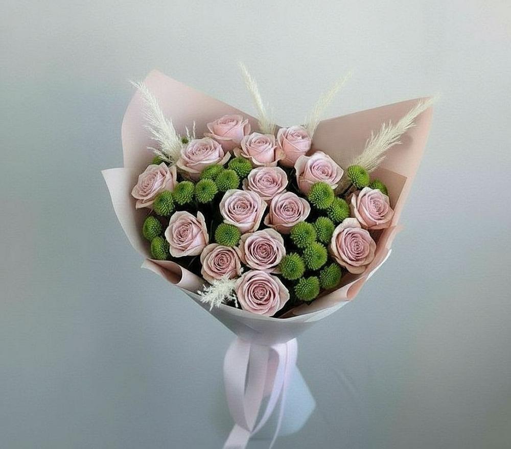 Букет цветов из: Розы и Хризантемы в Слободском