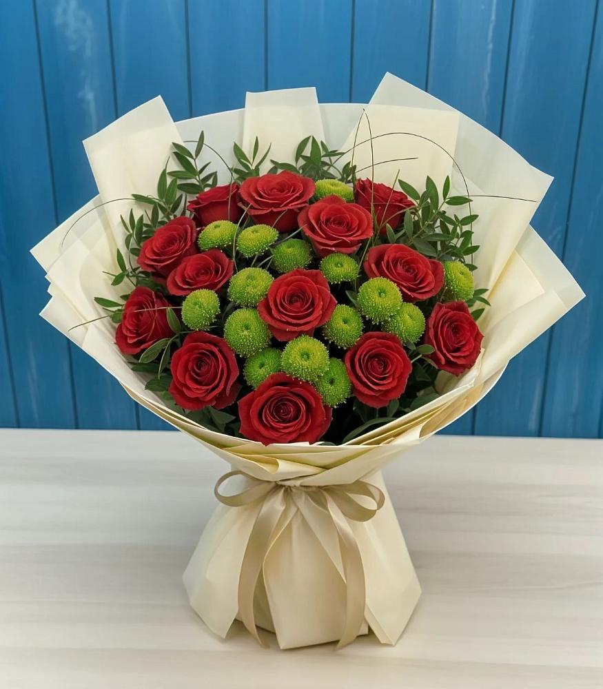 Букет цветов из: Розы и Хризантемы в Слободском